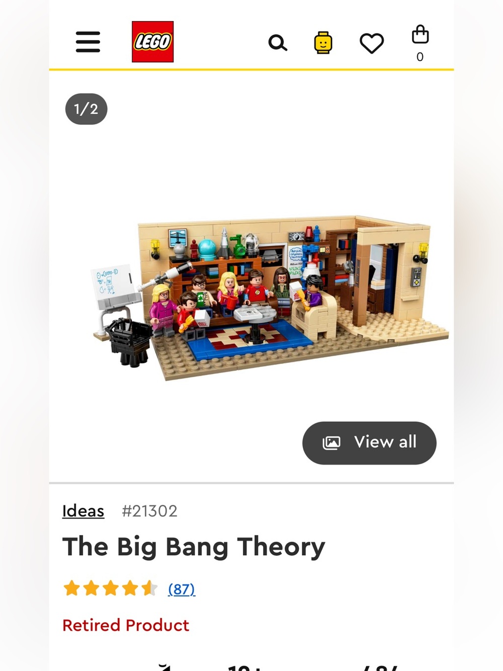 Retired Big Bang Theory Lego Set, Complete, EUC - Picture 3 of 3